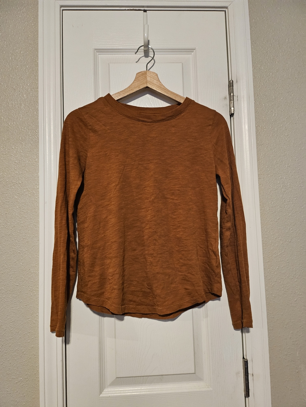 Madewell Women's XXS Burnt Orange Crew Neck Tee
